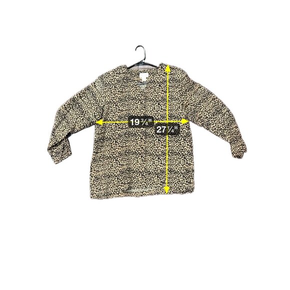 Vintage Stunt Silk Leopard Print Blouse Brown Black Sz Medium Button Front Retro - Picture 6 of 9